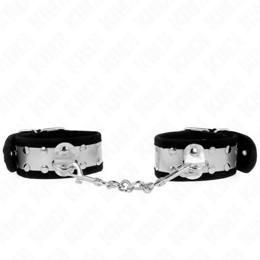 Kink - resistenza da polso sottile nero / argento 30 x 4 cm