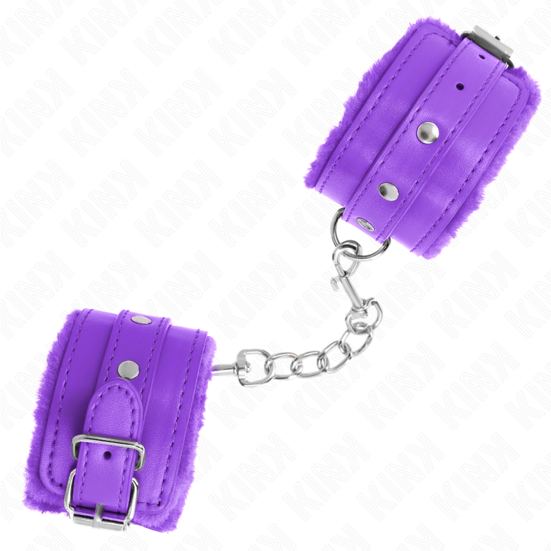 Kink - poggipolsi premium imbottiti in pelliccia viola con cintura viola regolabile 17-29 cm x 6 cm