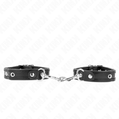 Kink - mini braccialetti neri con borchie regolabili 16-22 cm x 2 cm