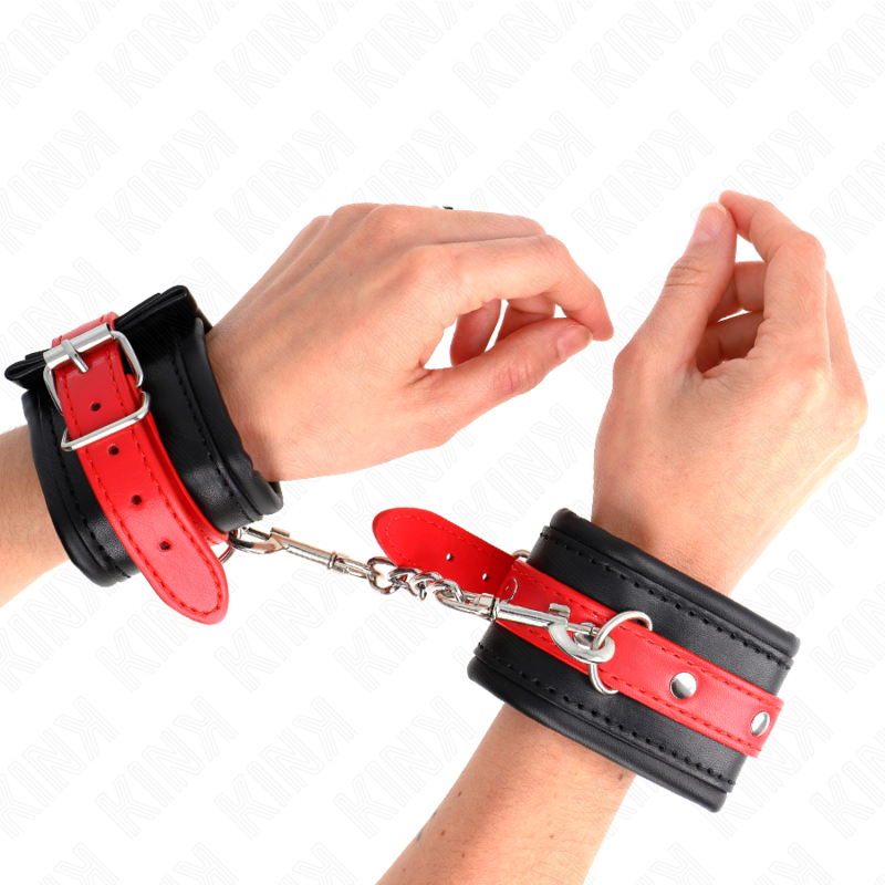 Kink - resistenza da polso nera con cintura rossa regolabile 17-28 cm x 6 cm