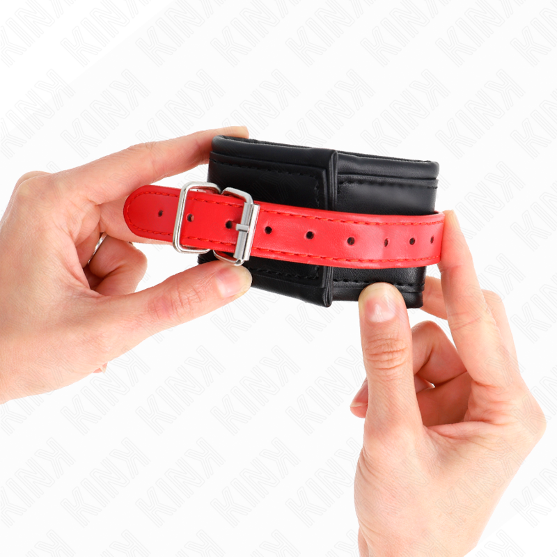 Kink - resistenza da polso nera con cintura rossa regolabile 17-28 cm x 6 cm