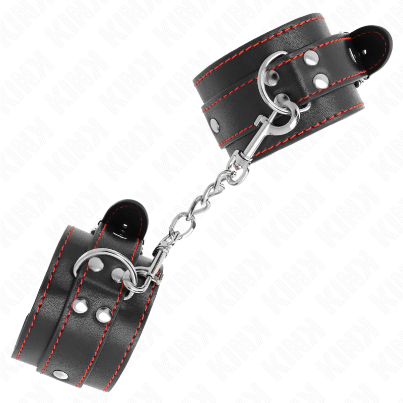 Kink - resistenza da polso nera con fodera rossa regolabile 20-28 cm x 5,5 cm