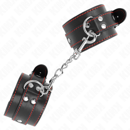 Kink - resistenza da polso nera con fodera rossa regolabile 20-28 cm x 5,5 cm