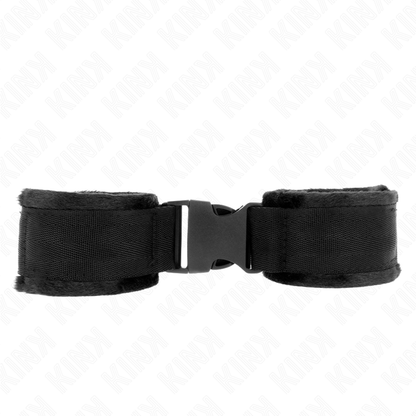 Kink - sangle de poignet en nylon hook&loop rouge-noir modèle 1 réglable 25-35 cm x 6 cm