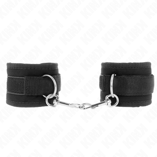 Kink - tenuta da polso in nylon hook&loop nera modello 2 regolabile 18-35 cm x 6 cm