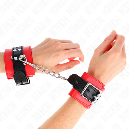 Kink - resistenza da polso rosso con cintura nera regolabile 17-28 cm x 6 cm