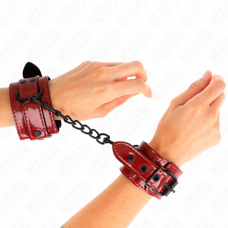Kink - polsini da polso rosso scuro 23 x 5 cm