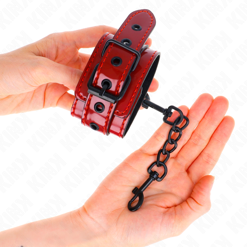Kink - polsini da polso rosso scuro 23 x 5 cm