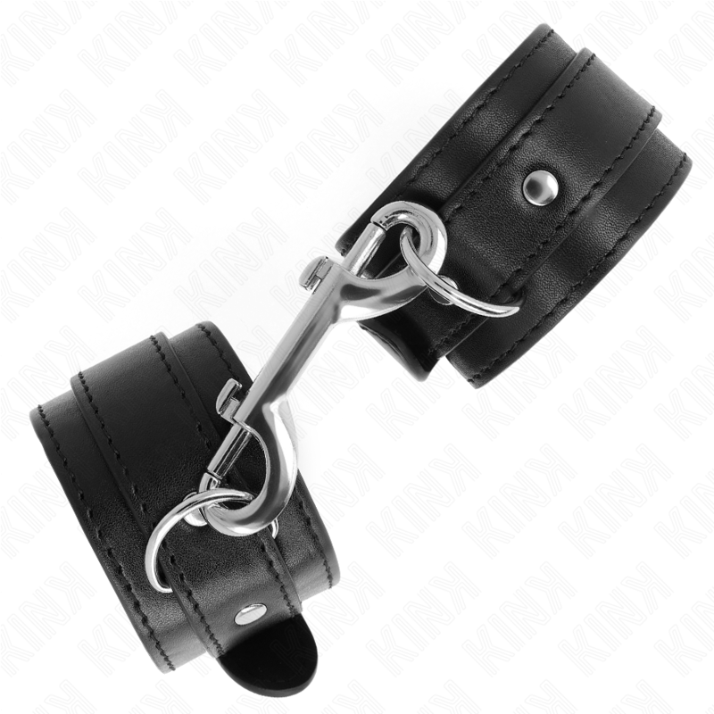 Kink - potenziale da polso fila di rivetti singola nera regolabile 17-28 cm x 5 cm