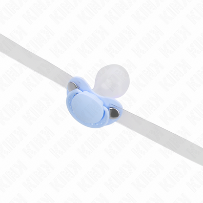 Kink - bavaglio a forma di ciuccio azzurro 5.5 x 4 cm regolabile 43-60 cm