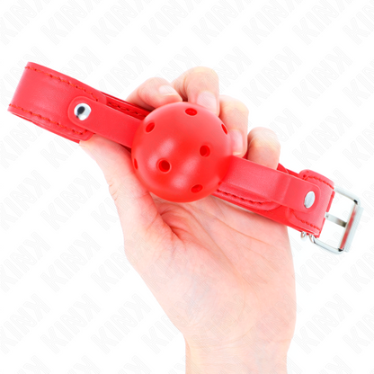 Kink - palla traspirante rossa 4,5 cm bavaglio 65 x 2,5 cm