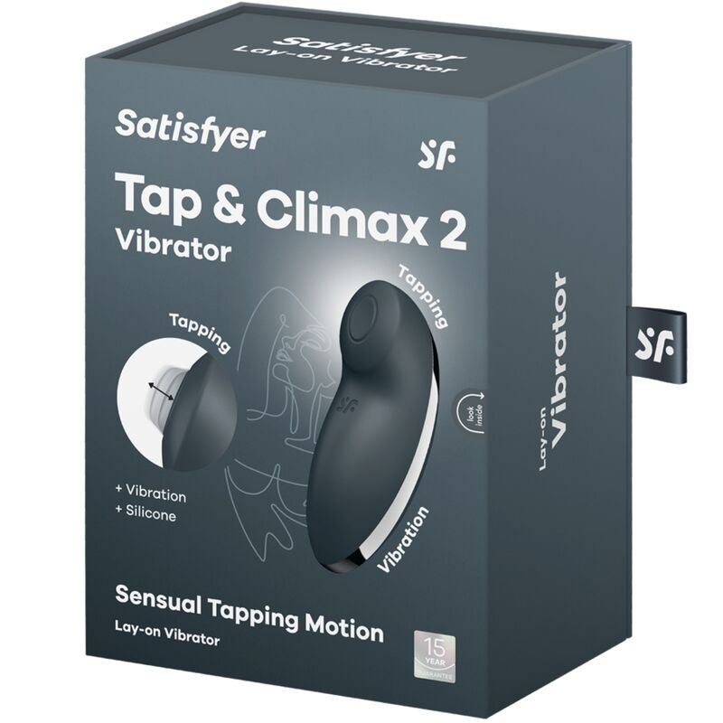 Satisfyer - tap & climax 2 vibratore e stimolatore grigio