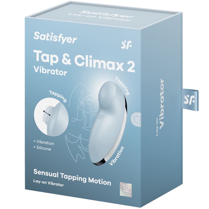 Satisfyer - tap & climax 2 vibratore e stimolatore blu