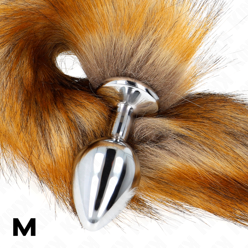 Kink - plug anale misura m 8 x 3,5 cm con coda sintetica 40 cm marrone