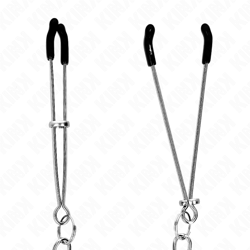Kink - pinze per capezzoli sottili con catena spessa 30 cm