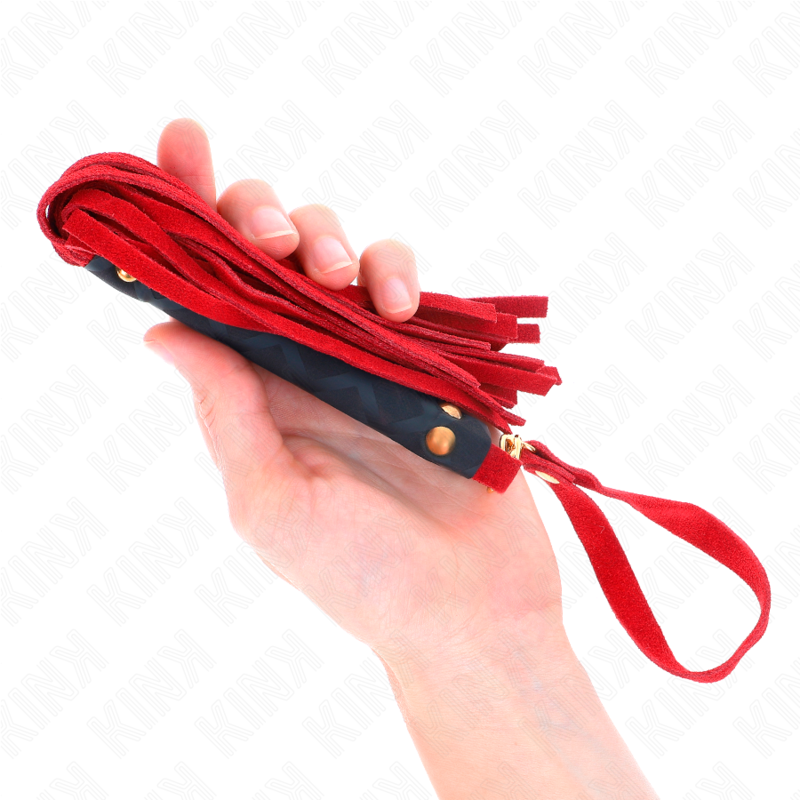 Kink - mini frusta in camoscio rosso 30 cm