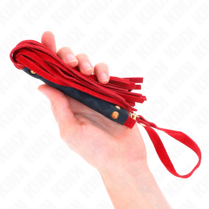 Kink - mini frusta in camoscio rosso 30 cm