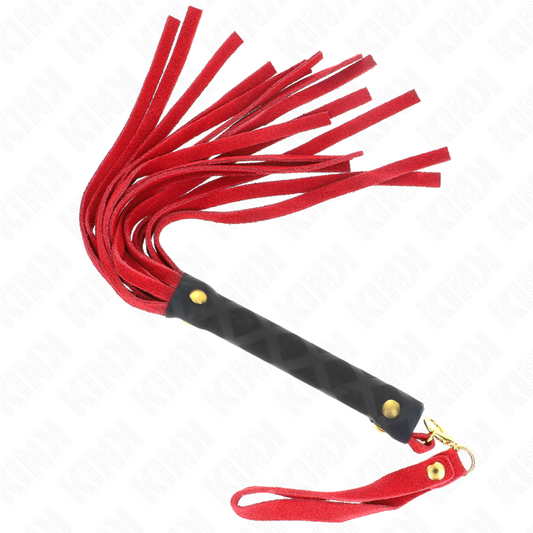 Kink - mini frusta in camoscio rosso 30 cm
