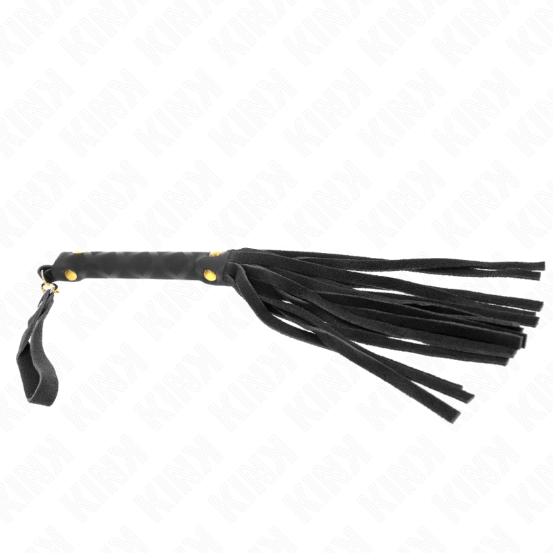 Kink - mini frusta in camoscio nero 30 cm