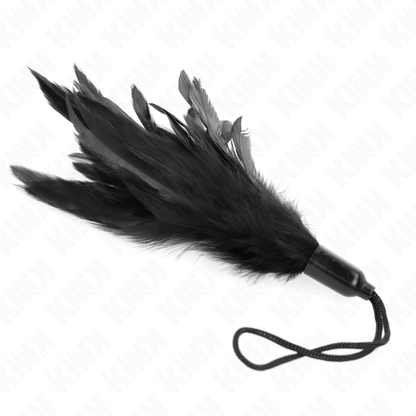 KINK - PLUMES CHATOUILLANTES AVEC POIGNÉE EN CORDE BASE EN PLASTIQUE 15 CM
