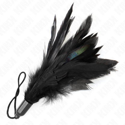 KINK - PLUMES CHATOUILLANTES AVEC POIGNÉE EN CORDE BASE EN PLASTIQUE 15 CM