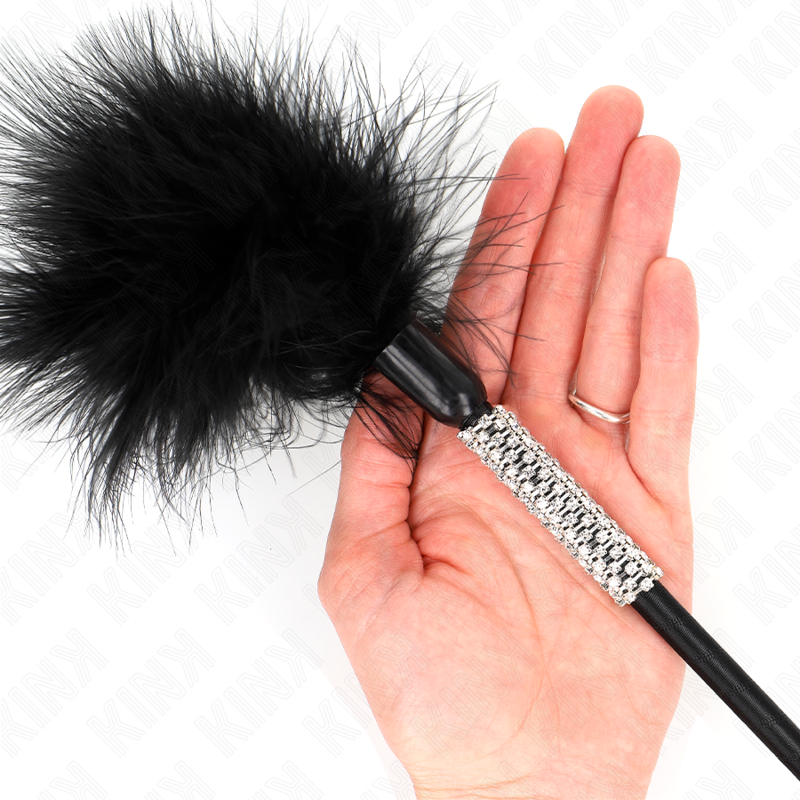 KINK - PLUMEAU CHATOUILLEUR AVEC MANCHE STRASS 50 CM