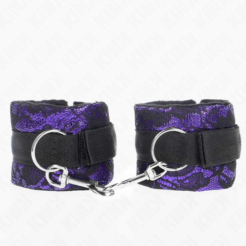 Kink - resistenza da polso corta in pizzo di velluto e fascia in nylon viola/nero 23 x 6,5 cm