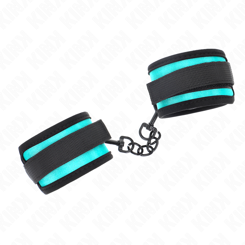 Kink - tenuta da polso in nylon con gancio e loop nero-blu regolabile 18-32 cm x 5 cm