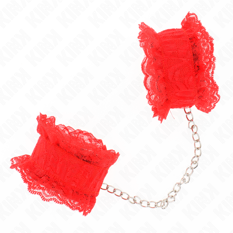 Kink - cinturino da polso elastico in pizzo rosso
