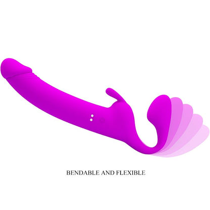 Pretty Love - gode ceinture sans bretelles zanini 10 vibrations violet