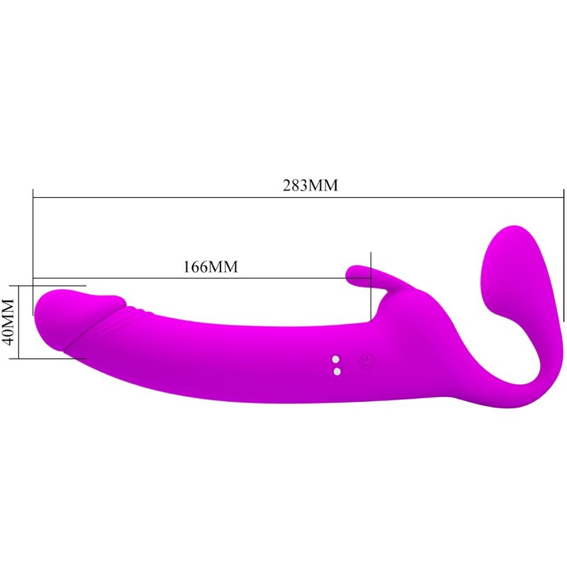 Pretty Love - gode ceinture sans bretelles zanini 10 vibrations violet