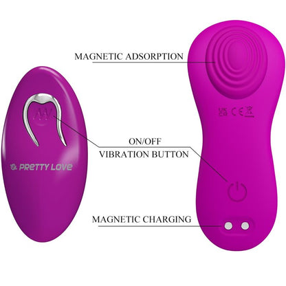 Vibromasseur Télécommandé Pretty Love Romario Fuchsia