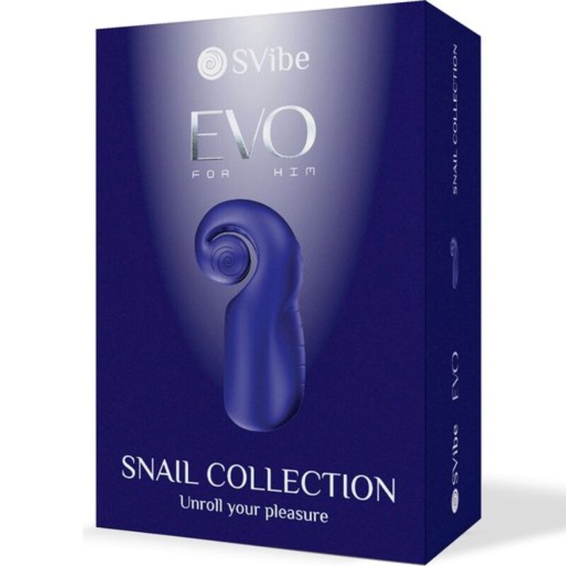Snail vibe - evo per lui masturbatore maschile slide n'roll blu scuro