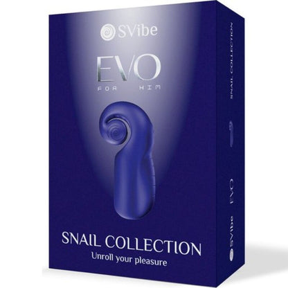 Snail vibe - evo per lui masturbatore maschile slide n'roll blu scuro