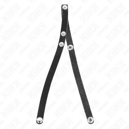 Kink - anello per pene in pelle con chiusura a pressione 39 x 1 cm