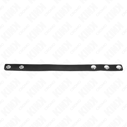 Kink - anello per pene in pelle con chiusura a pressione 21,5 x 1,5 cm