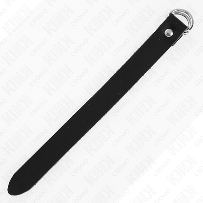 Kink - anello per pene in pelle con chiusura a pressione 22 x 2 cm