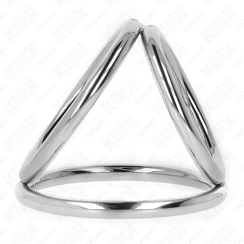 Kink - anello per pene in metallo cromato triplo da 3,8 cm a 5 cm modello 2