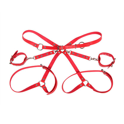 Subblime - 953706 manette con cintura bondage rosso taglia unica