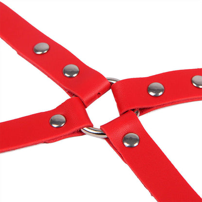 Subblime - 953706 manette con cintura bondage rosso taglia unica