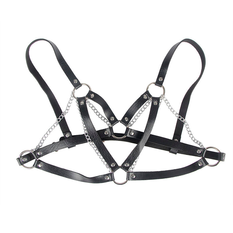 Subblime - 953713 cintura punk bondage fibbia metallo nera taglia unica