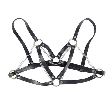 Subblime - 953713 cintura punk bondage fibbia metallo nera taglia unica