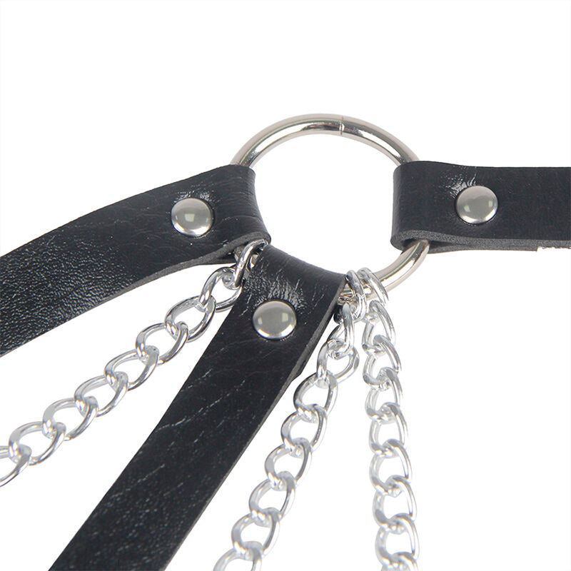 Subblime - 953713 cintura punk bondage fibbia metallo nera taglia unica