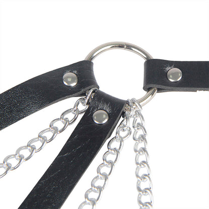 Subblime - 953713 cintura punk bondage fibbia metallo nera taglia unica