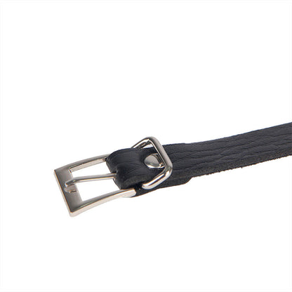 SUBBLIME - 953713 CINTURA PUNK BONDAGE FIBBIA METALLO NERA TAGLIA UNICA