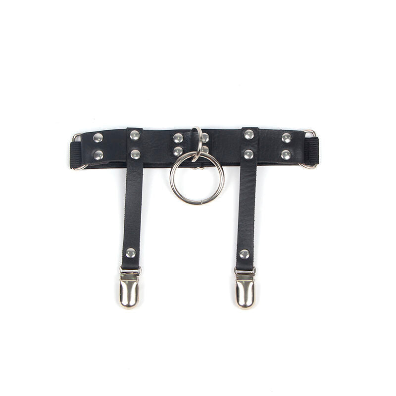 Subblime - 953744 giarretrella punk in pelle regolabile nera taglia unica