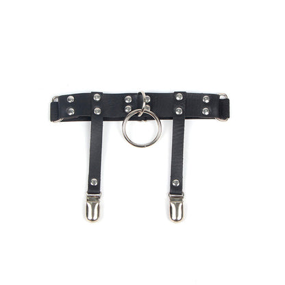 Subblime - 953744 giarretrella punk in pelle regolabile nera taglia unica