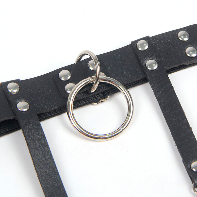 Subblime - 953744 giarretrella punk in pelle regolabile nera taglia unica
