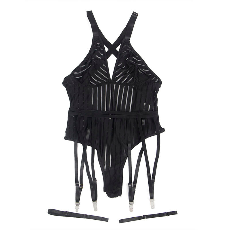 Subblime - 954147 body avec ceinture porte-jarretelles noir s/m