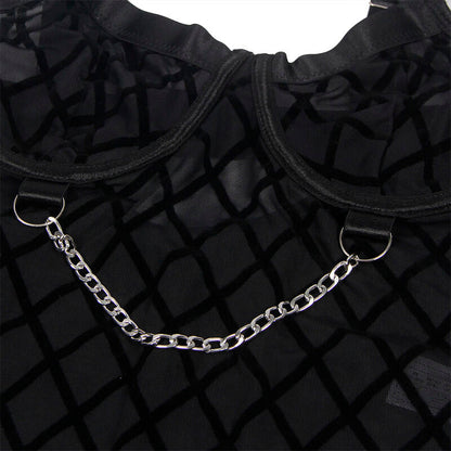 Subblime - 9542277 body avec chaînes + porte-jarretelles noir l/xl